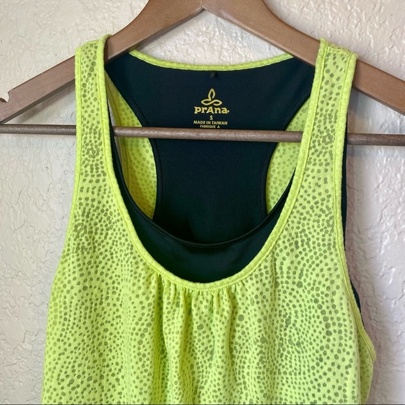 {Prana} Athletic Mika Neon Yellow Tank Size Small - Picture 4 of 9